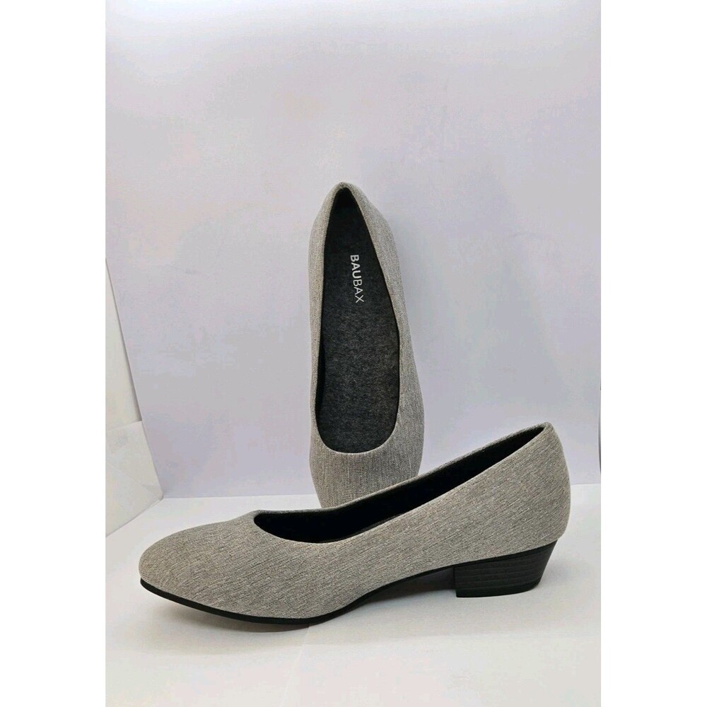 Baubax Dressy Heels Shoe Size 8 Wool Gray Officecore Comfort Minimalist
